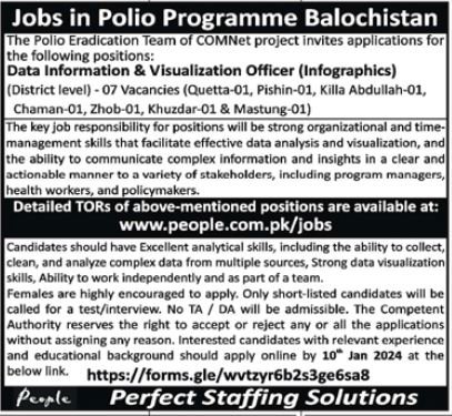 Polio Eradication Programme Balochistan Jobs 2024 Jobs 2024 — original advertisement