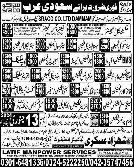Mechanical Engineer & Electronics Engineer Jobs 2024 – Shahzad Askari Technical Institute Admissions 2024 — original advertisement
