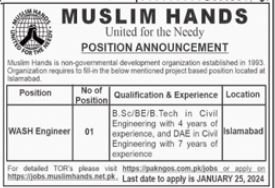 Muslim Hands Islamabad Jobs 2024 Jobs 2024 — original advertisement