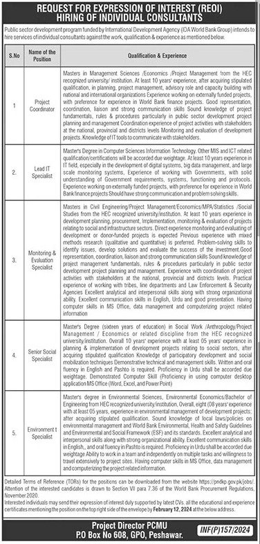 Public Sector Development Organization Peshawar Jobs 2024 – Public Sector Organization Jobs 2024 — original advertisement