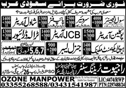 Civil Engineer and Pipe Fitter Jobs in Saudia Arabia 2024 – Rajput Recruiting Agency Jobs 2024 — original advertisement