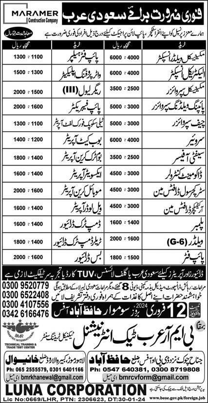 Document Controller & Chief Supervisor Jobs 2024 – BMR International Jobs 2024 — original advertisement
