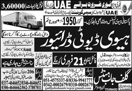 Heavy Duty Driver & HTV Driver Jobs 2024 In Saudi Arabia – Gulf Job Hunts Manpower Services Jobs 2024 — original advertisement