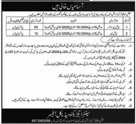 Station Health Organization  Attock Punjab Jobs 2024 – Combined Military Hospital CMH Jobs 2024 — original advertisement