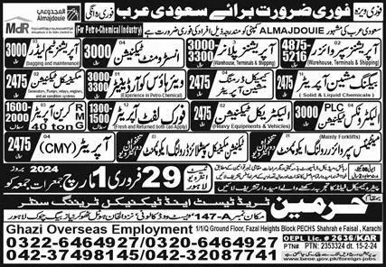 Warehouse Coordinator & Mechanical Technician Jobs 2024 – Harmain Trade Test & Technical Training Center Jobs 2024 — original advertisement