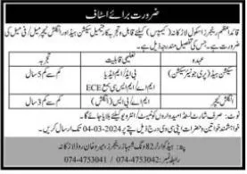 Quaid E Azam Ranger School Teaching Jobs 2024 – Quaid E Azam Rangers School and College Jobs 2024 — original advertisement