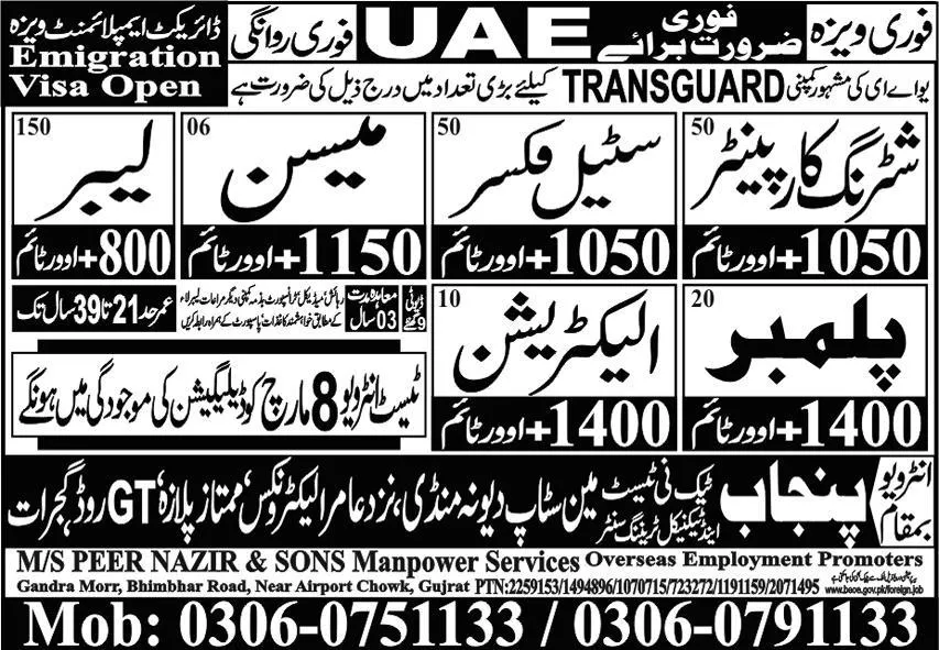 Shuttring Carpanter Jobs in Saudia Arabia 2024 – Dahlawi Manpower Recruiting Jobs 2024 — original advertisement