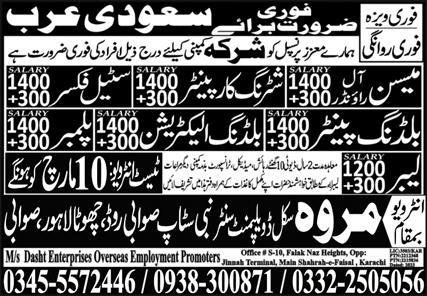 Building Electrician & Plumber Jobs 2024 In Saudi Arabia – Marwa Skill Development Center Jobs 2024 — original advertisement