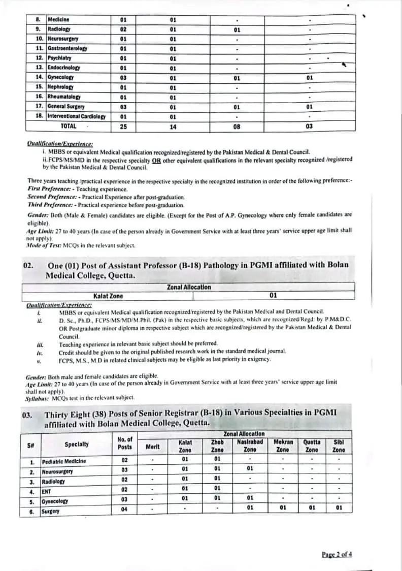 Balochistan Public Service Commission Jobs 05/2024 – Balochistan Public Service Commission Quetta Balochsitan Jobs 2024 — original advertisement