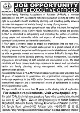 Rahnuma Family Planning Association Lahore Punjab Jobs 2024 – Rahnuma Family Planning Association of Pakistan Jobs 2024 — original advertisement