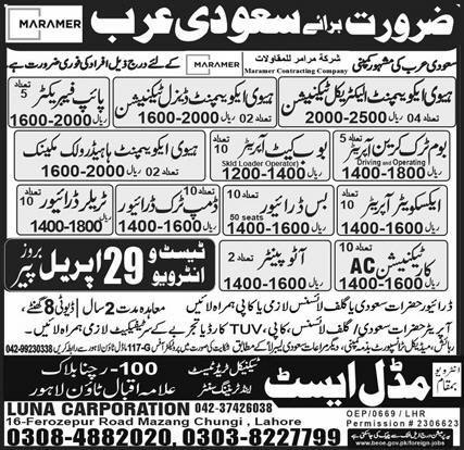 Bob Gate Operator And Dumper Truck Driver Jobs 2024 – Middle East Technical Trade Test & Training Center Jobs 2024 — original advertisement