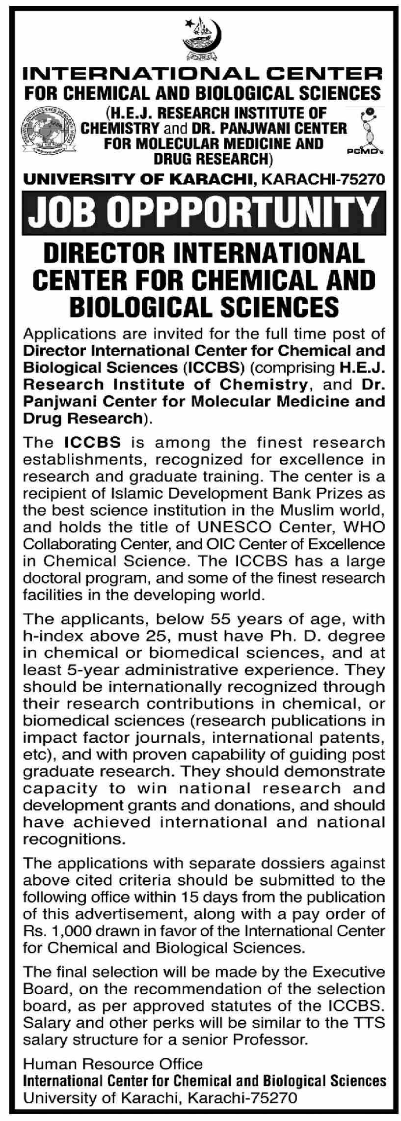 University Of Karachi Job 2024 Jobs 2024 — original advertisement