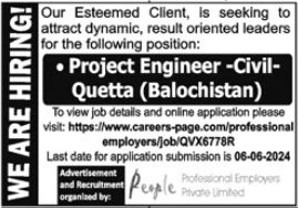 People Professional Employers  Quetta Jobs 2024 – Private Company Jobs 2024 — original advertisement