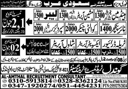 Quality Checker & Excavator Operator Jobs 2024 – Gondal Trade Test & Training Center Jobs 2024 — original advertisement