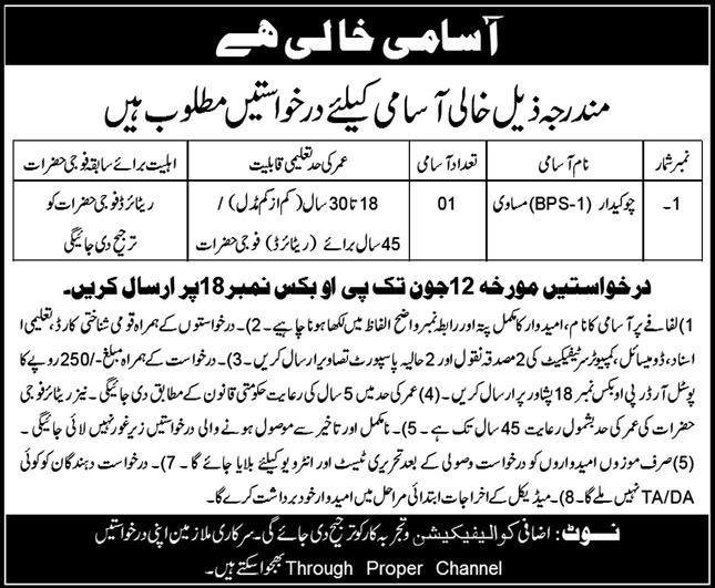 Public Sector Organization Peshawar Jobs 2024 Jobs 2024 — original advertisement