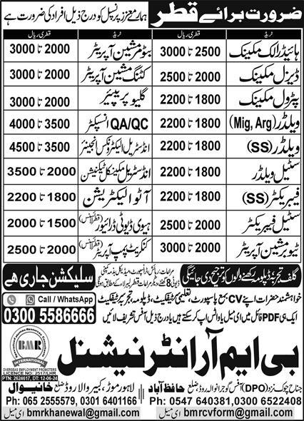 Industrial Electronics Engineer & Auto Electrician Jobs 2024 – BMR International Jobs 2024 — original advertisement