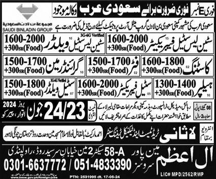 Stainless Steel Welder & Steel Fabricator Jobs 2024 – Lasani Trade Test & Technical Training Center Jobs 2024 — original advertisement
