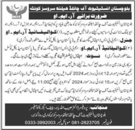 Balochistan Institute Of Child Health Quetta Jobs 2024 – Balochistan Institute of Child Health Services Jobs 2024 — original advertisement