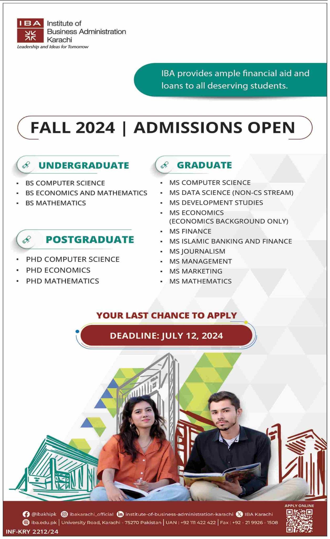 Admission in Institute Of Business Administration – IBA Karachi Admissions 2024 — original advertisement
