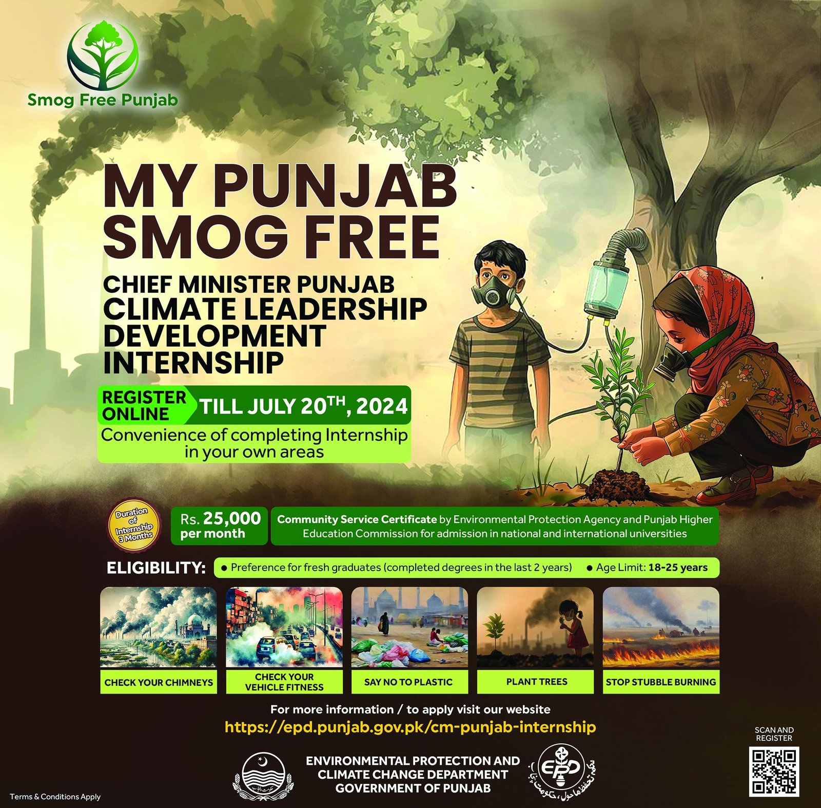 Internship Program At Environmental Protectiion Department – Environment Protection Department Punjab Jobs 2024 — original advertisement