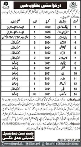 Municipal Committee Jhal Magsi Jobs 2024 – Muncipal Commette Jobs 2024 — original advertisement