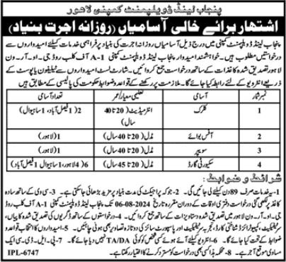 Punjab Land Development Company PLDC Jobs 2024 – Private Company Jobs 2024 — original advertisement
