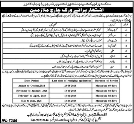 Sports Board Lahore Punjab Job 2024 – Sports Board Punjab Lahore Jobs 2024 — original advertisement