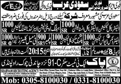 Plumbing Mechanical Technician & Plumber Jobs 2024 – Pak Techni Test Center Jobs 2024 — original advertisement