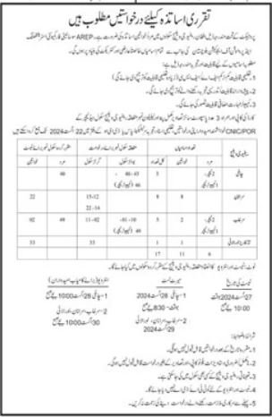 Government Project Quetta Jobs 2024 – Public Sector Organization Jobs 2024 — original advertisement