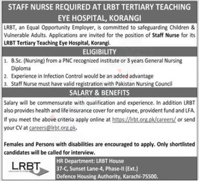 Layton Rahmatullah Benevolent Trust LRBT Karachi Jobs 2024 – LRBT Layton Rahmatullah Benevolent Trust Jobs 2024 — original advertisement