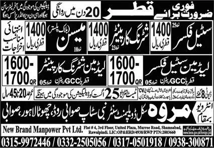 Steel Fixer And Mason Jobs in Saudia Arabia 2024 – Marwa Skill Development Center Jobs 2024 — original advertisement