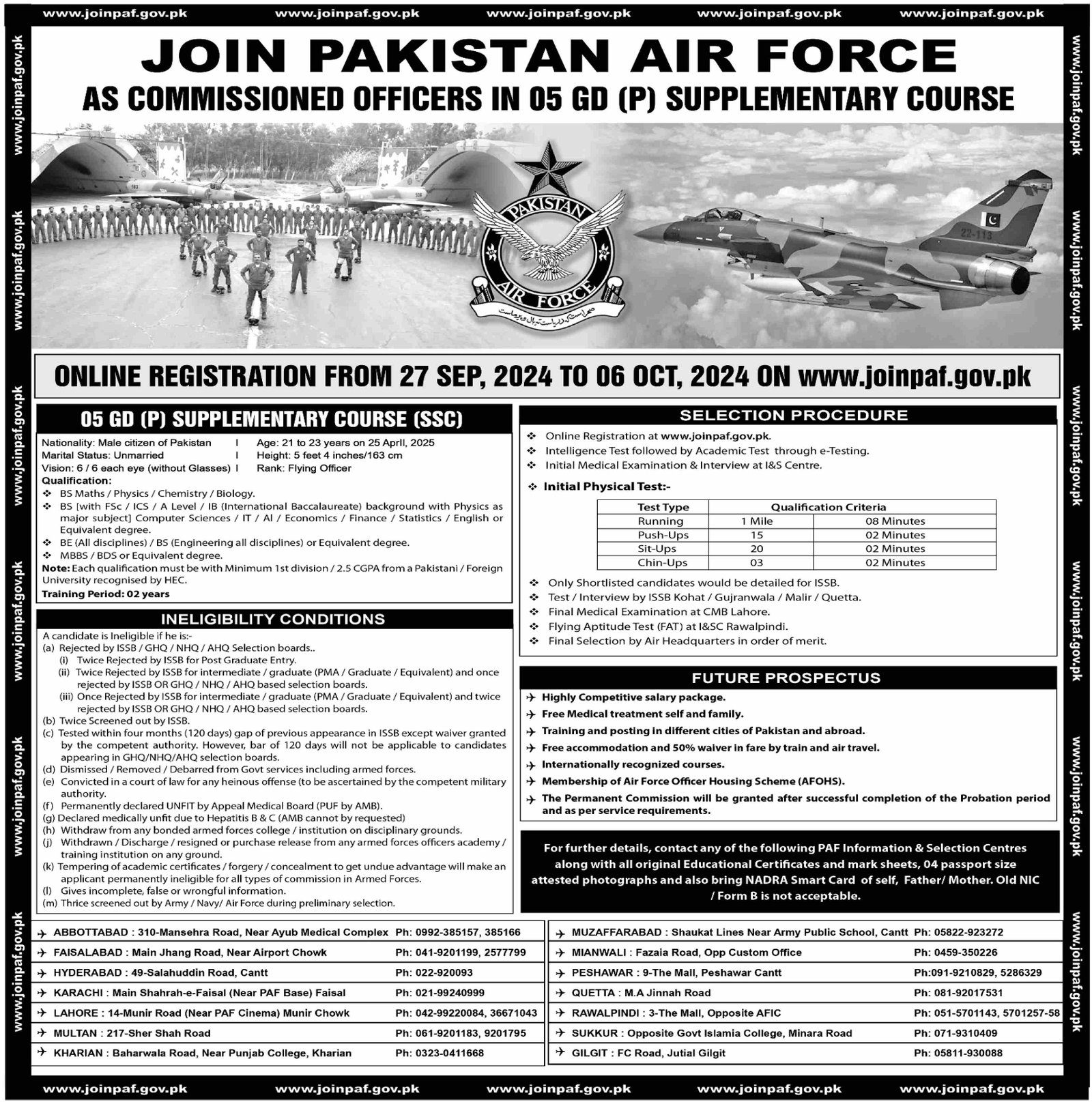 Pakistan Air Force PAf Job 2024 Jobs 2024 — original advertisement