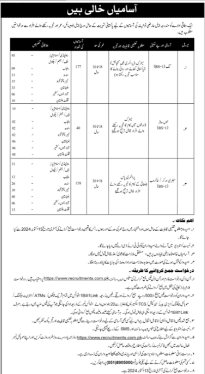 Federal Government Organization Islamabad Jobs 2024 Jobs 2024 — original advertisement