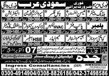 HSE Officer & Document Controller Jobs 2024 In Saudi Arabia – Jeddah Technical Training Center Jobs 2024 — original advertisement