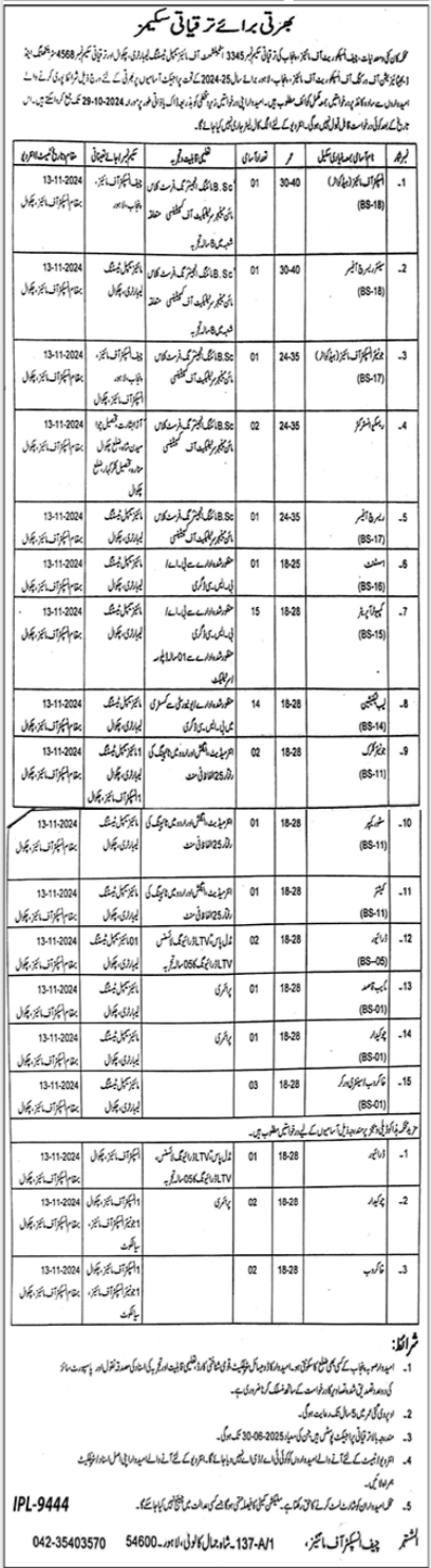 Mines & Minerals Department Lahore Jobs 2024 – Mines & Minerals Department Punjab Jobs 2024 — original advertisement