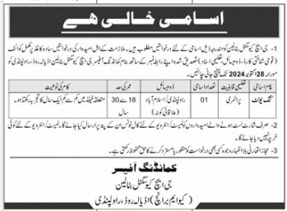 GHQ Signal Battalion Rawalpindi Jobs 2024 – Pakistan Army Jobs 2024 — original advertisement