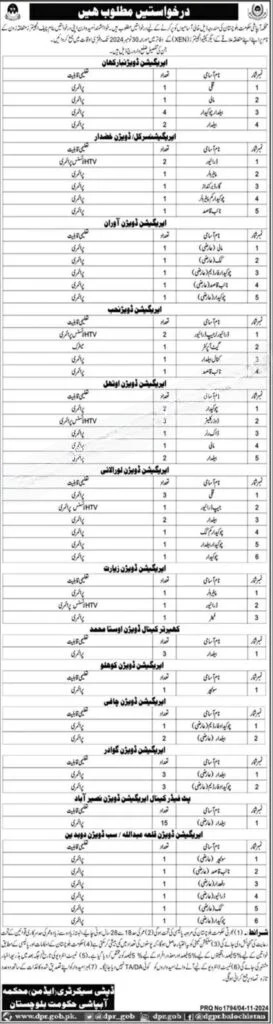 Irrigation Department Balochistan Jobs 2024 – Irrigation Department Balochsitan Jobs 2024 — original advertisement