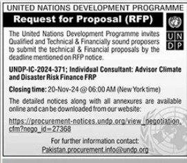 United Nations Development Programme Islamabad Job 2024 – United Nations Development Programme UNDP Pakistan Jobs 2024 — original advertisement