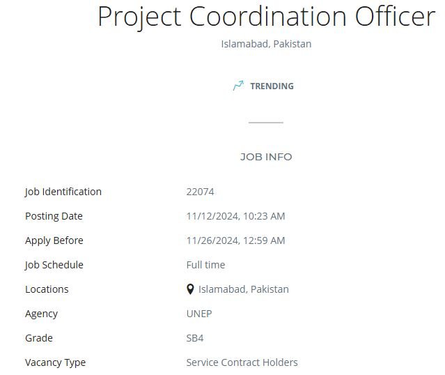 United Nations Development Programme undp jobs in pakistan – United Nations Development Programme UNDP Pakistan Jobs 2024 — original advertisement