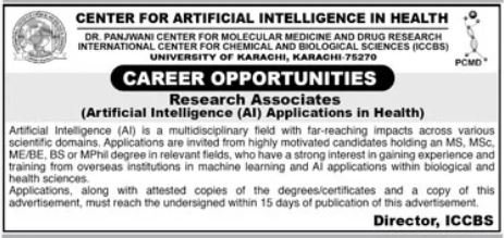 ICCBS University Of Karachi Sindh Jobs 2024 Jobs 2024 — original advertisement