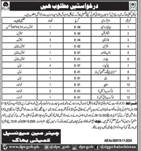 Municipal Committee MC Bhag Jobs 2024 – Muncipal Commette Jobs 2024 — original advertisement