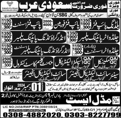 Pipe Fitter Assistant & Building Pipe Fitter Jobs 2024 – Middle East Technical Trade Test & Training Center Jobs 2024 — original advertisement