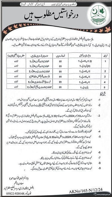 Animal Health Veterinary Services Office Ajk Jobs 2024 – Health Department Azad Jammu Kashmir Jobs 2024 — original advertisement