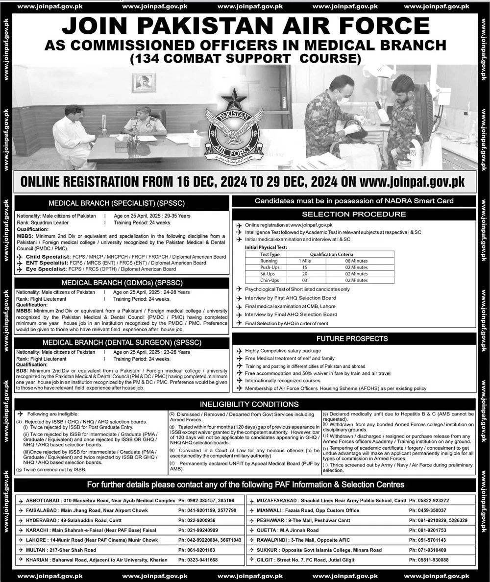 Pakistan Air force PAF Jobs 2024 Balochistan Quota Jobs 2024 — original advertisement