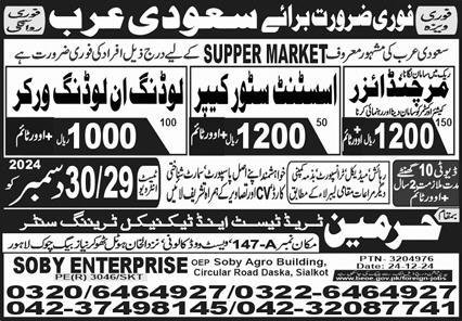 Merchandiser & Assistant Store Keeper Jobs 2025 – Harmain Trade Test & Technical Training Center Jobs 2024 — original advertisement