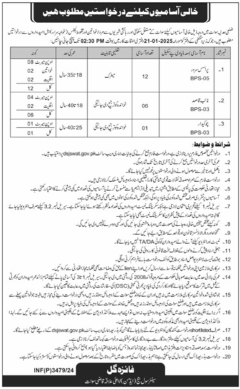 District & Session Court Swat Jobs 2025 – District & Session Judge Jobs 2024 — original advertisement