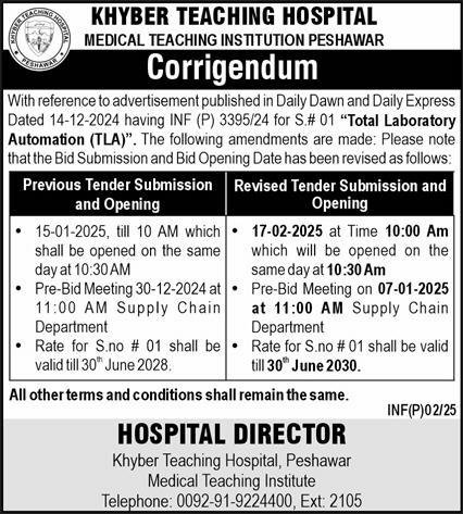Admission Open in Khyber Medical University 2025 – Khyber Medical University Peshawar Admissions 2025 — original advertisement