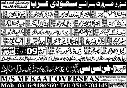 Electrical Engineer And Pipe Welder Jobs in Saudia Arabia – GCC Techni Test & Training Center Telecom Jobs 2025 — original advertisement