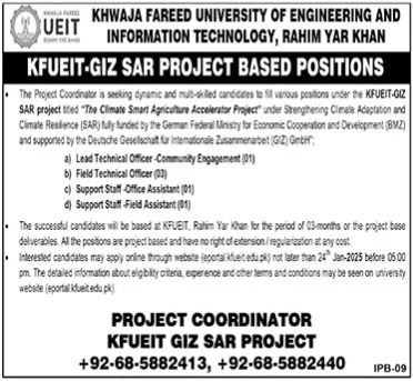 Khwaja Fareed University Of Engineering Jobs 2025 – Khawaja Fareed University of Engineering and Information Technology Jobs 2025 — original advertisement