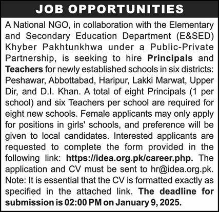 Initiative For Development & Empowerment Axis IDEA Jobs 2025 – Public Sector Organization Jobs 2025 — original advertisement
